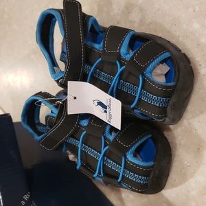 Boys Blue and Black Sandals Shoes, size 10, Rugged Bear